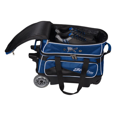 KR Strikeforce Royal Flush Double - 2 Ball Roller Bag (Royal Blue - Shoe Compartment))
