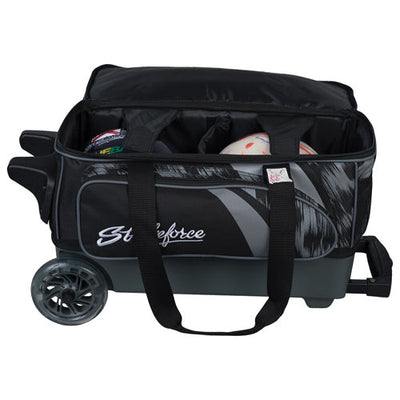 KR Strikeforce Cruiser Scratch Double - 2 Ball Roller Bowling Bag (Steel - Side)