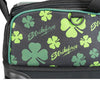 KR Strikeforce Fast Slim Triple Dye Sub - 3 Ball Tote Roller Bowling Bag (Shamrocks - fabric detail)