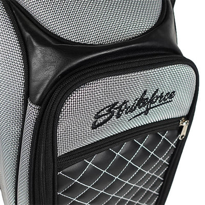 KR Strikeforce Royal Flush Triple - 3 Ball Roller Bowling Bag (Silver - Detail)