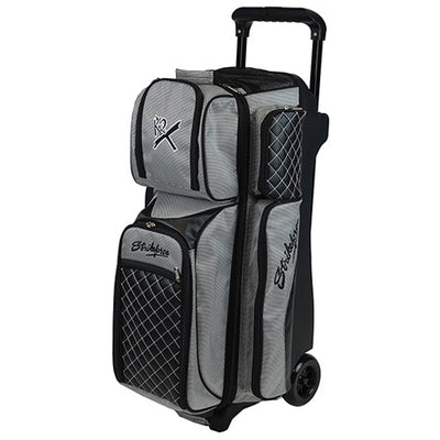 KR Strikeforce Royal Flush Triple - 3 Ball Roller Bowling Bag (Silver)