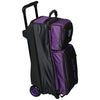 KR Strikeforce Konvoy Triple - 3 Ball Roller Bowling Bag (Black / Purple - Back)