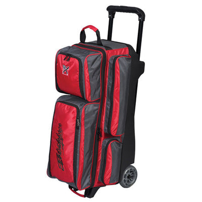 KR Strikeforce Konvoy Triple - 3 Ball Roller Bowling Bag (Smoke / Red)