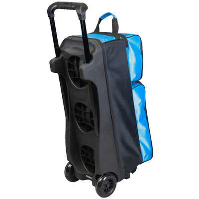 KR Strikeforce Konvoy Triple - 3 Ball Roller Bowling Bag (Blackl / Caribbean Blue - Base)