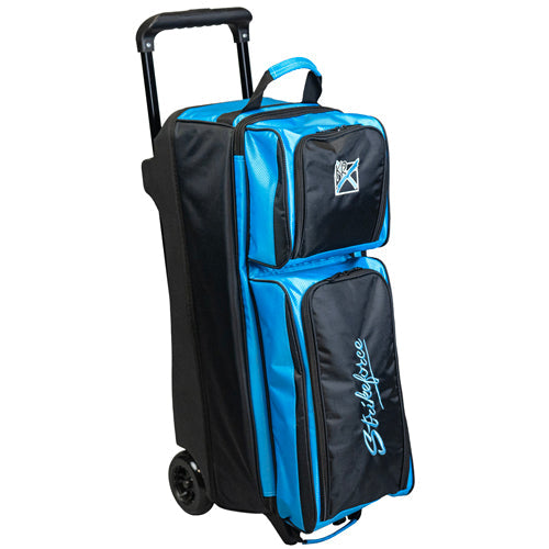 KR Strikeforce Konvoy Triple - 3 Ball Roller Bowling Bag (Blackl / Caribbean Blue)