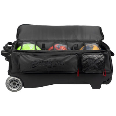 KR Strikeforce Diamond Triple - 3 Ball Roller Bowling Bag (Black - side open)