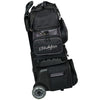 KR Strikeforce Konvoy - 4 Ball Roller Bowling Bag (Black / Carbon - Left Side)