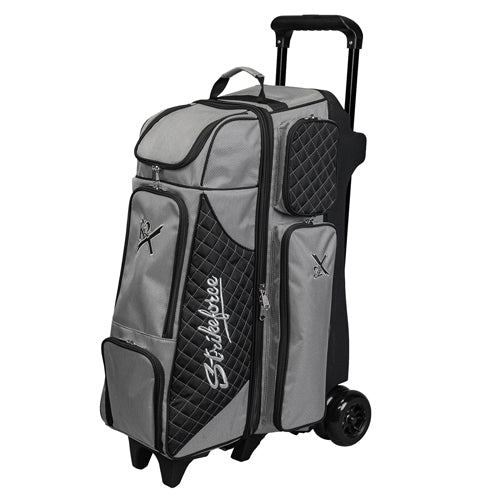 KR Strikeforce Royal Flush 4 x 4 - 4 Ball Roller Bowling Bag (Silver / Black)