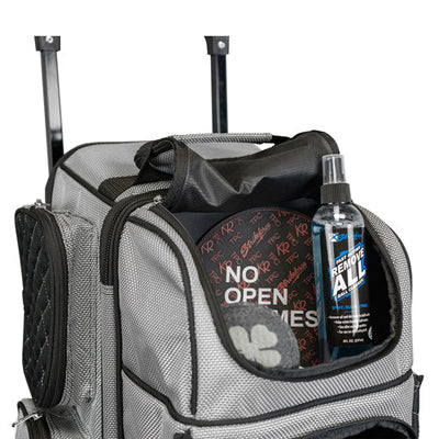 KR Strikeforce Royal Flush 4 x 4 - 4 Ball Roller Bowling Bag (Silver / Black - Accessory Compartment)
