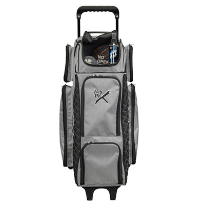KR Strikeforce Royal Flush 4 x 4 - 4 Ball Roller Bowling Bag (Silver / Black - Top)