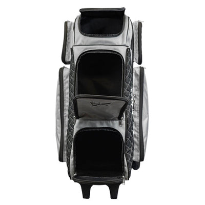 KR Strikeforce Royal Flush 4 x 4 - 4 Ball Roller Bowling Bag (Silver / Black - Top Open)