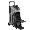 KR Strikeforce Royal Flush 4 x 4 - 4 Ball Roller Bowling Bag (Silver / Black - Open Detail)