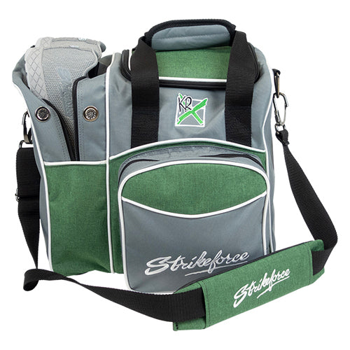 KR Strikeforce Flexx Single - 1 Ball Tote Bowling Bag (KR Kanvas - Grey / Green)