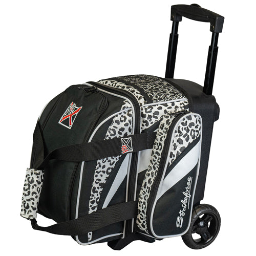 KR Strikeforce Cruiser Pattern Single - 1 Ball Roller Bowling Bag (White Leopard)