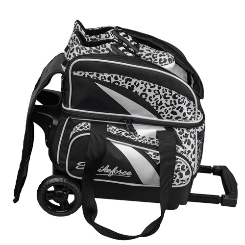 KR Strikeforce Cruiser Pattern Single - 1 Ball Roller Bowling Bag (White Leopard)