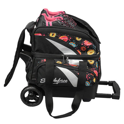 KR Strikeforce Cruiser Pattern Single - 1 Ball Roller Bowling Bag (Donuts - Shoe Compartment)