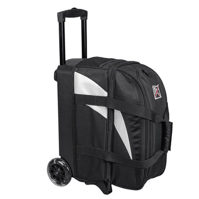 KR Strikeforce Cruiser Double - 2 Ball Roller Bowling Bag (Black / White - Right)