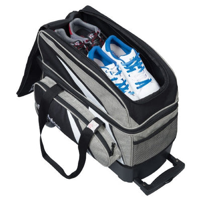 KR Strikeforce Cruiser Kanvas Double - 2 Ball Roller Bowling Bag (Steel Kanvas - Shoe Detail)