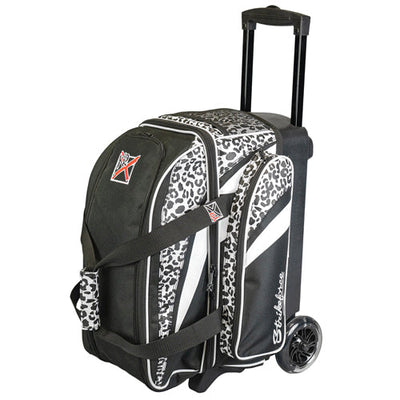 KR Strikeforce Cruiser Double - 2 Ball Roller Bowling Bag (White Leopard)