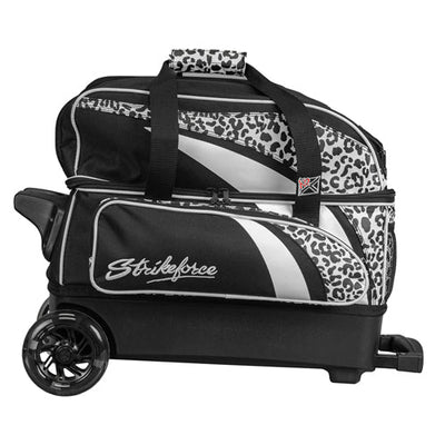 KR Strikeforce Cruiser Double - 2 Ball Roller Bowling Bag (White Leopard - Size)