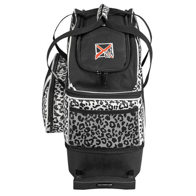 KR Strikeforce Cruiser Double - 2 Ball Roller Bowling Bag (White Leopard - Top)