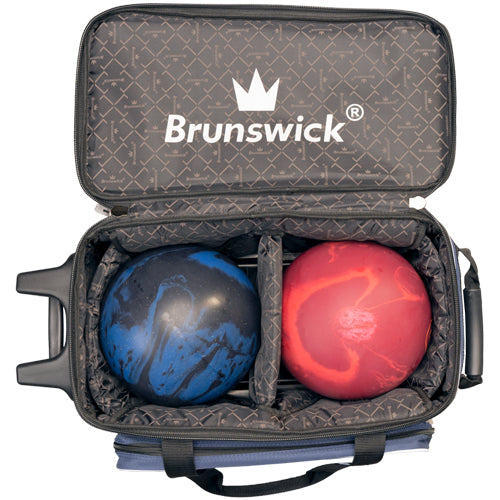 Brunswick Quest Double (Blue) - 2 Ball Roller Bowling Bag