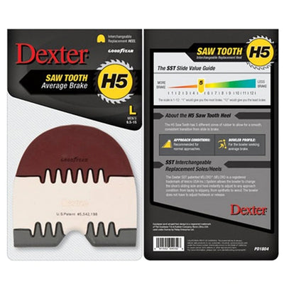 Dexter Saw Tooth Bowling Shoe Heel - (H5-ST) Average Brake (Packaging)