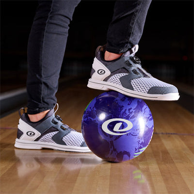 Dexter Pro BOA - Men's Advanced Bowling Shoes (White / Grey - on Feet)