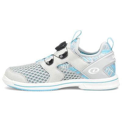 Dexter Pro BOA - Women's Advanced Bowling Shoes (Light Grey / Blue - Inner Side)