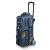 900 Global 3-Ball Deluxe Roller - 3 Ball Roller Bowling Bag (Blue / Gold)
