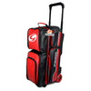 Genesis® Carbon™ 3 Ball Roller Bowling Bag (Black / Red)
