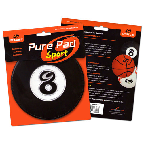 Genesis Pure Pad Sport - Leather Bowling Ball Wipe (8 Ball - Billiards)