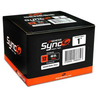 Genesis Sync™ Black 1" - Bowling Insert Tape (40 Ct Dozen)