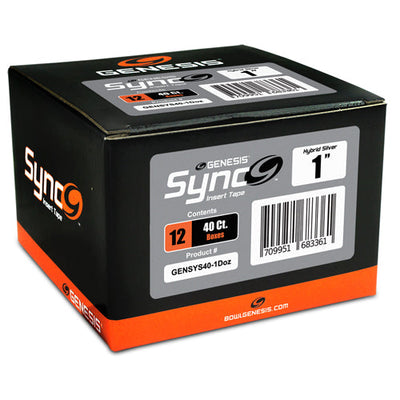Genesis Sync™ Silver 1" - Bowling Insert Tape (40 ct Dozen)