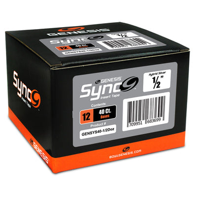 Genesis Sync™ Silver 1/2" - Bowling Insert Tape (40 ct Dozen)