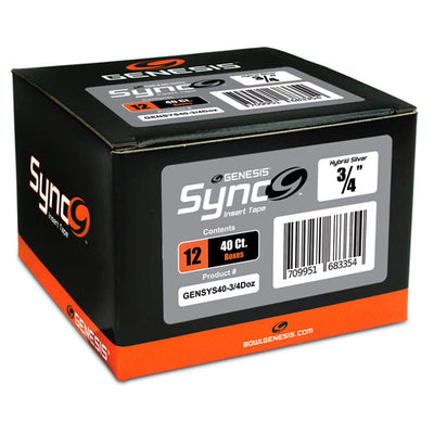 Genesis Sync™ Silver 3/4" - Bowling Insert Tape (40 ct Dozen)