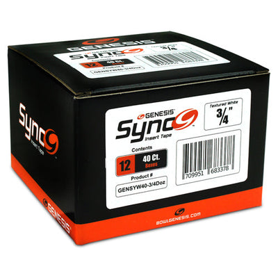 Genesis Sync™ White 3/4" - Textured Bowling Insert Tape (40 ct Dozen)