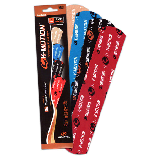 Genesis K-Motion - Kinesiology Tape with Copper Infusion (Sample Pack)