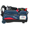 KR Strikeforce Royal Flush Triple - 3 Ball Roller Bowling Bag (USA - Side)