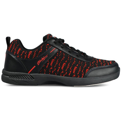 KR Strikeforce Flyer Mesh Lite - Men's Casual Bowling Shoes (Black / Cardinal - Side)