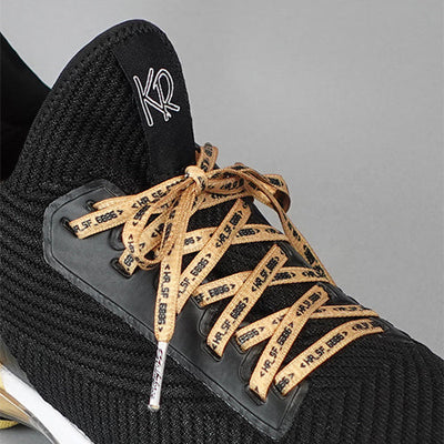 KR Strikeforce TPC Alpha - Unisex Performance Bowling Shoes (Black / Gold - Detail)