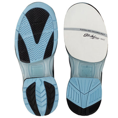 KR Strikeforce TPC Hype - Unisex Performance Bowling Shoes (White / Black / Sky - Soles)