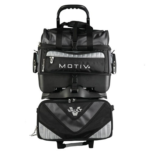 Motiv Vault 4 Ball Roller Bowling Bag (Black / Grey)