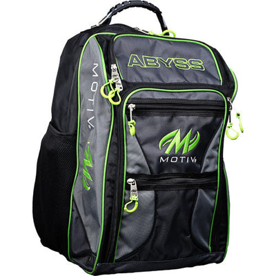 Motiv Abyss Giant Bowling Backpack (Gray / Lime - Side)
