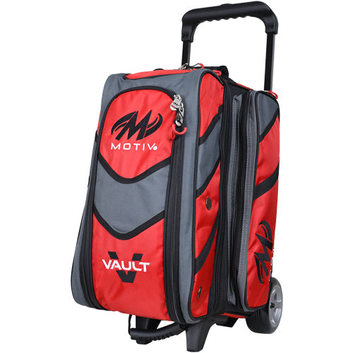 Motiv Vault Double - 2 Ball Roller Bowling Bag (Fire Red)