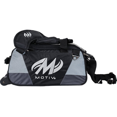 Motiv Ballistix - ﻿2 Ball Tote Roller Bowling Bag (Covert Black - Side)
