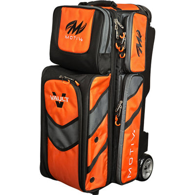 Motiv Vault Triple - 3 Ball Roller Bowling Bag (Tangerine)