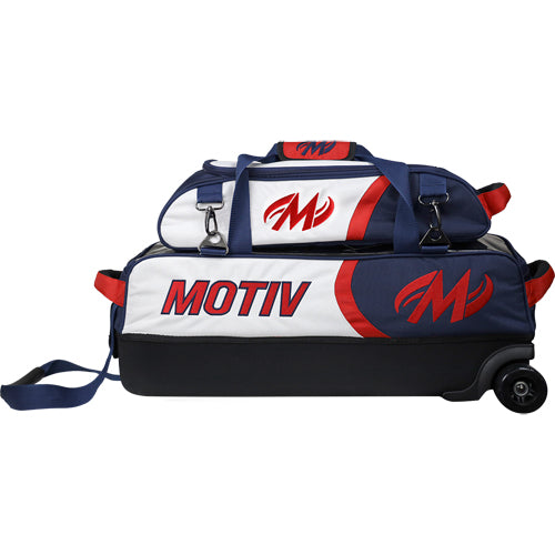 Motiv Apex liberty Bundle - ﻿3 Ball Tote Roller Bowling Bag (with Shoe Bag)