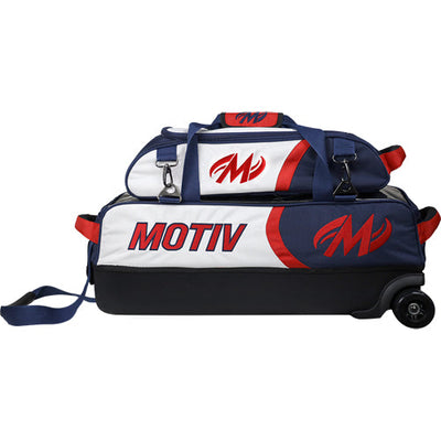 Motiv Apex liberty Bundle - ﻿3 Ball Tote Roller Bowling Bag (with Shoe Bag)