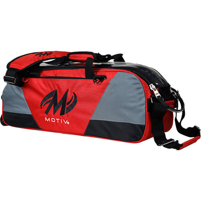 Motiv Ballistix - ﻿3 Ball Tote Roller Bowling Bag (Fire Red)